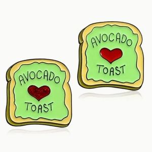 Avocado toast earrings stud new
